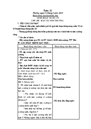 Kế hoạch bài dạy các môn Lớp 5 - Tuần 31 - Năm học 2023-2024 - Thiều Thị Liên