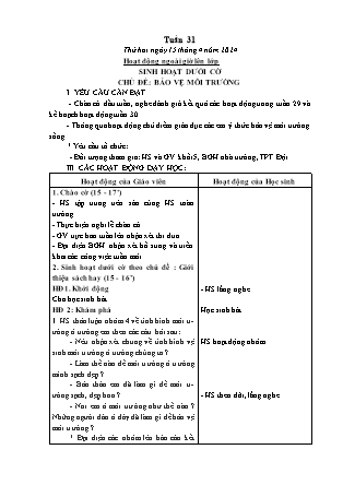 Kế hoạch bài dạy các môn Lớp 5 - Tuần 31 (Thứ 2, 3, 4) - Năm học 2023-2024 - Đặng Thị Xuân