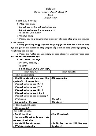 Kế hoạch bài dạy các môn Lớp 5 - Tuần 32 (Tiếp theo) - Năm học 2023-2024 - Lê Thị Hồng Hạnh
