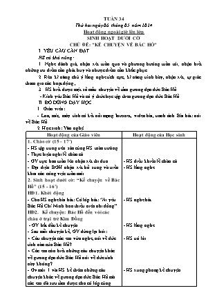 Kế hoạch bài dạy các môn Lớp 5 - Tuần 34 - Năm học 2023-2024 - Lê Thị Hồng Hạnh