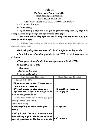 Kế hoạch bài dạy các môn Lớp 5 - Tuần 35 (Thứ 2, 3) - Năm học 2023-2024 - Đặng Thị Xuân