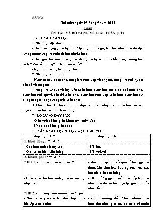 Kế hoạch bài dạy các môn Lớp 5 - Tuần 4 (Tiếp theo) - Năm học 2022-2023 - Trần Thị Việt Hà