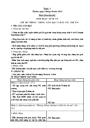 Kế hoạch bài dạy các môn Lớp 5 - Tuần 5 - Năm học 2023-2024 - Lê Thị Hồng Hạnh