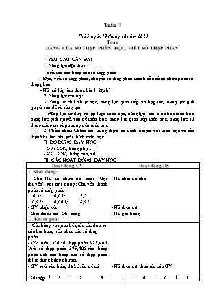 Kế hoạch bài dạy các môn Lớp 5 - Tuần 7 (Tiếp theo) - Năm học 2023-2024 - Thiều Thị Liên