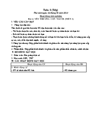 Kế hoạch bài dạy các môn Lớp 5 - Tuần 8 (Thứ 5, 6) - Năm học 2023-2024 - Đặng Thị Xuân