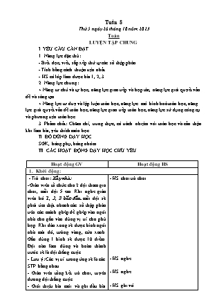 Kế hoạch bài dạy các môn Lớp 5 - Tuần 8 (Tiếp theo) - Năm học 2023-2024 - Thiều Thị Liên