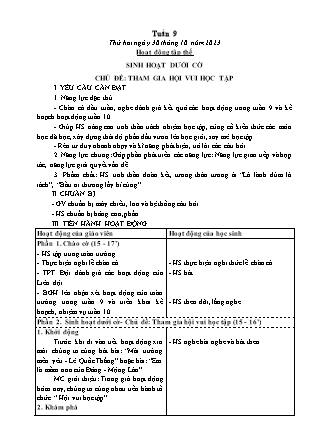 Kế hoạch bài dạy các môn Lớp 5 - Tuần 9 - Năm học 2023-2024 - Lê Thị Hồng Hạnh