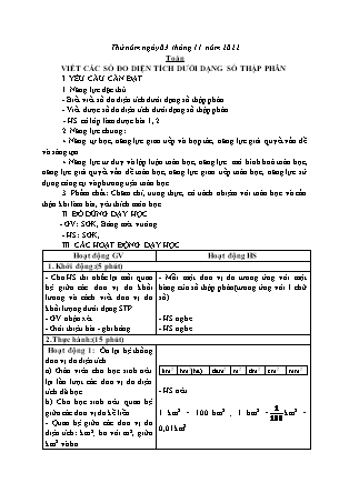 Kế hoạch bài dạy các môn Lớp 5 - Tuần 9 (Tiếp theo) - Năm học 2022-2023 - Trần Thị Việt Hà