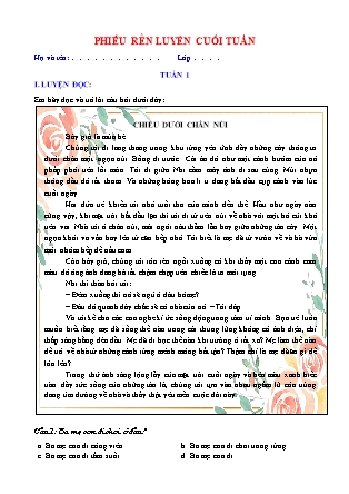 Bài tập ôn tập Tiếng Việt 5 (Chân trời sáng tạo) - Tuần 1