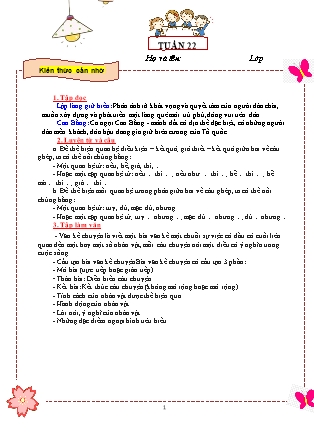 Đề cương ôn tập Tiếng Việt Lớp 5 - Tuần 22