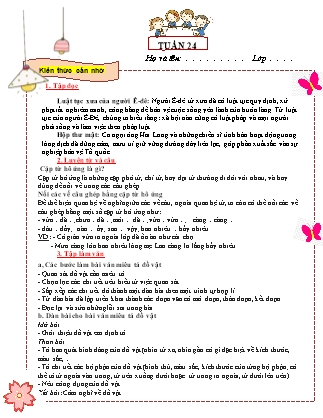 Đề cương ôn tập Tiếng Việt Lớp 5 - Tuần 24