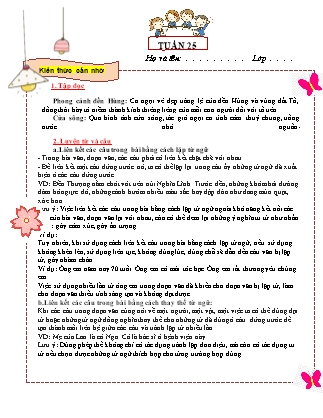 Đề cương ôn tập Tiếng Việt Lớp 5 - Tuần 25