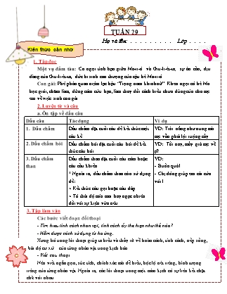 Đề cương ôn tập Tiếng Việt Lớp 5 - Tuần 29