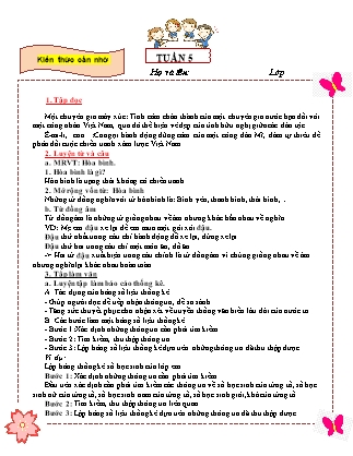 Đề cương ôn tập Tiếng Việt Lớp 5 - Tuần 5