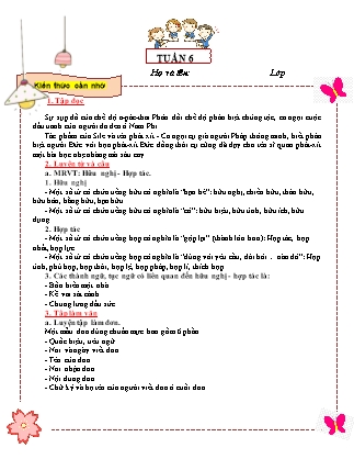 Đề cương ôn tập Tiếng Việt Lớp 5 - Tuần 6