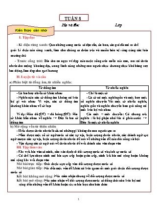 Đề cương ôn tập Tiếng Việt Lớp 5 - Tuần 8