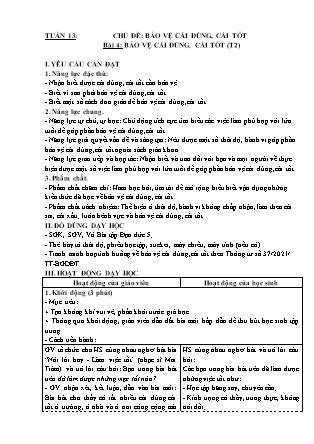 Giáo án Đạo đức 5 (Kết nối tri thức) - Tuần 14