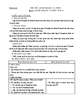 Giáo án Đạo đức 5 (Kết nối tri thức) - Tuần 24