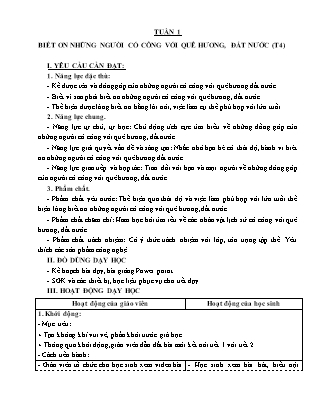 Giáo án Đạo đức 5 (Kết nối tri thức) - Tuần 4
