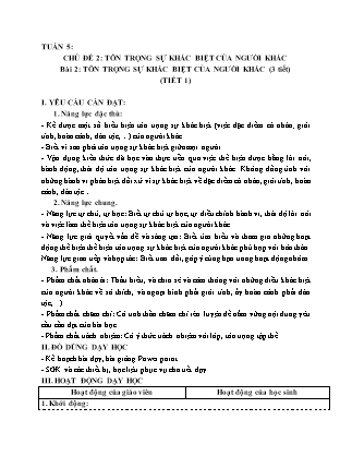 Giáo án Đạo đức 5 (Kết nối tri thức) - Tuần 5