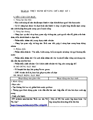 Giáo án Đạo đức 5 (Kết nối tri thức) - Tuần 8