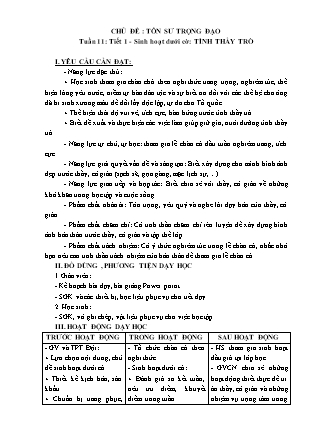 Giáo án Hoạt động trải nghiệm 5 (Kết nối tri thức) - Tuần 11