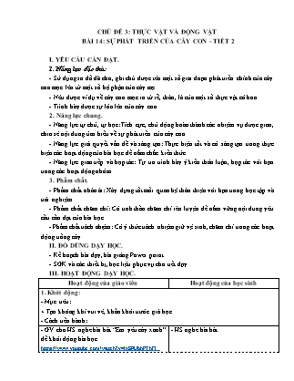 Giáo án Khoa học 5 (Kết nối tri thức) - Tuần 15