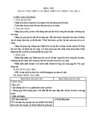 Giáo án Khoa học 5 (Kết nối tri thức) - Tuần 17