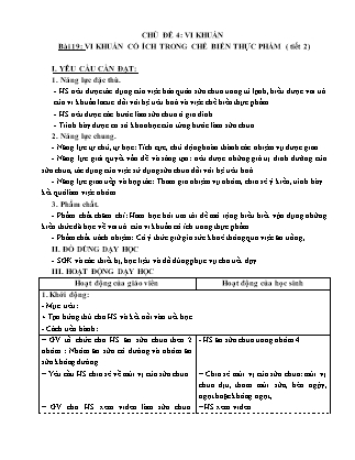 Giáo án Khoa học 5 (Kết nối tri thức) - Tuần 21