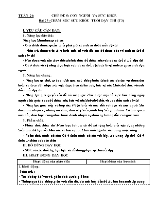 Giáo án Khoa học 5 (Kết nối tri thức) - Tuần 28