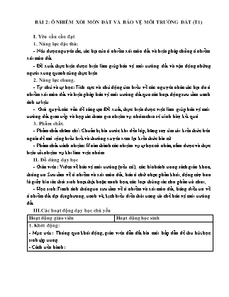 Giáo án Khoa học 5 (Kết nối tri thức) - Tuần 2