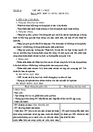 Giáo án Khoa học 5 (Kết nối tri thức) - Tuần 4