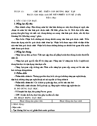 Giáo án Tiếng Việt Lớp 5 (Kết nối tri thức) - Tuần 13