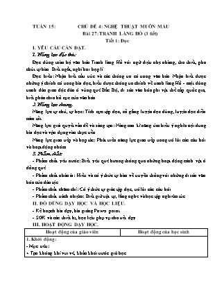 Giáo án Tiếng Việt Lớp 5 (Kết nối tri thức) - Tuần 15