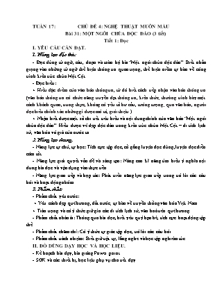 Giáo án Tiếng Việt Lớp 5 (Kết nối tri thức) - Tuần 17