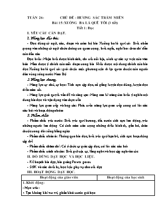Giáo án Tiếng Việt Lớp 5 (Kết nối tri thức) - Tuần 26