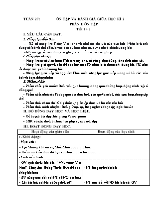 Giáo án Tiếng Việt Lớp 5 (Kết nối tri thức) - Tuần 27
