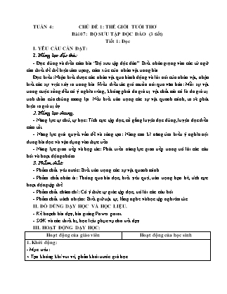 Giáo án Tiếng Việt Lớp 5 (Kết nối tri thức) - Tuần 4