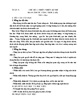 Giáo án Tiếng Việt Lớp 5 (Kết nối tri thức) - Tuần 5