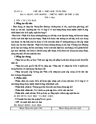 Giáo án Tiếng Việt Lớp 5 (Kết nối tri thức) - Tuần 6