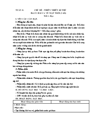 Giáo án Tiếng Việt Lớp 5 (Kết nối tri thức) - Tuần 8