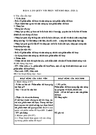 Giáo án Tin học 5 (Kết nối tri thức) - Bài 8: Làm quen với phần mềm đồ họa (Tiết 2)