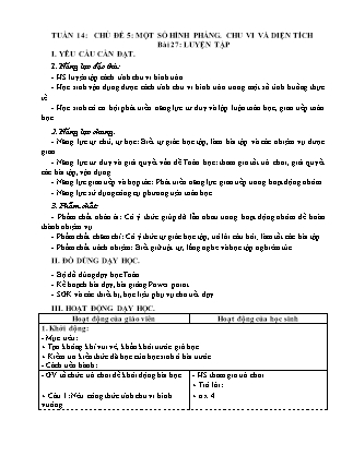 Giáo án Toán Lớp 5 (Kết nối tri thức) - Tuần 14