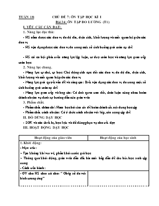 Giáo án Toán Lớp 5 (Kết nối tri thức) - Tuần 18