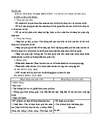 Giáo án Toán Lớp 5 (Kết nối tri thức) - Tuần 20