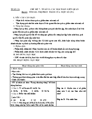 Giáo án Toán Lớp 5 (Kết nối tri thức) - Tuần 21