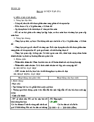 Giáo án Toán Lớp 5 (Kết nối tri thức) - Tuần 22