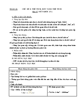 Giáo án Toán Lớp 5 (Kết nối tri thức) - Tuần 23