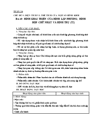 Giáo án Toán Lớp 5 (Kết nối tri thức) - Tuần 24
