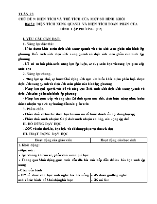 Giáo án Toán Lớp 5 (Kết nối tri thức) - Tuần 25